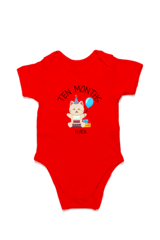 Ten Month Milestone Baby Romper – Custom from Glamlittles