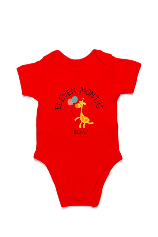 Eleven Month Milestone Baby Romper – Custom from Glamlittles