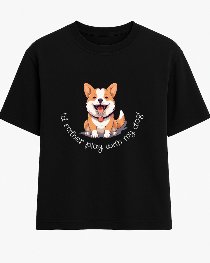 Play with My Dog Oversized T-shirt – Custom from Glamlittles