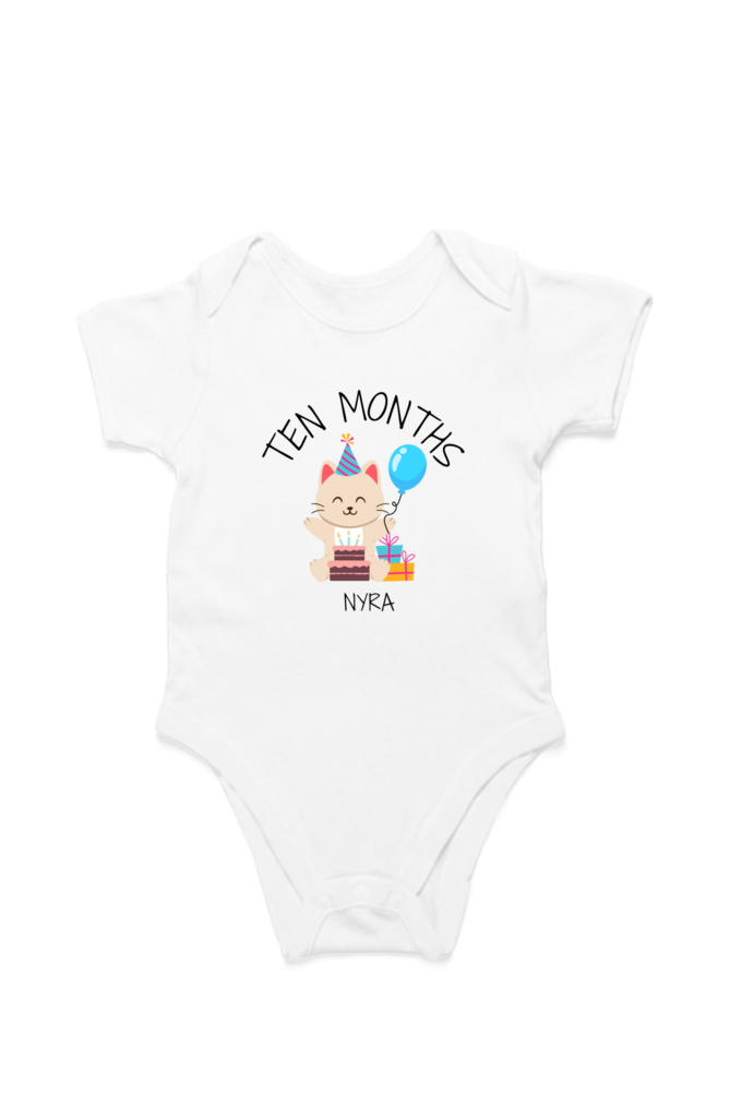 Ten Month Milestone Baby Romper – Custom from Glamlittles