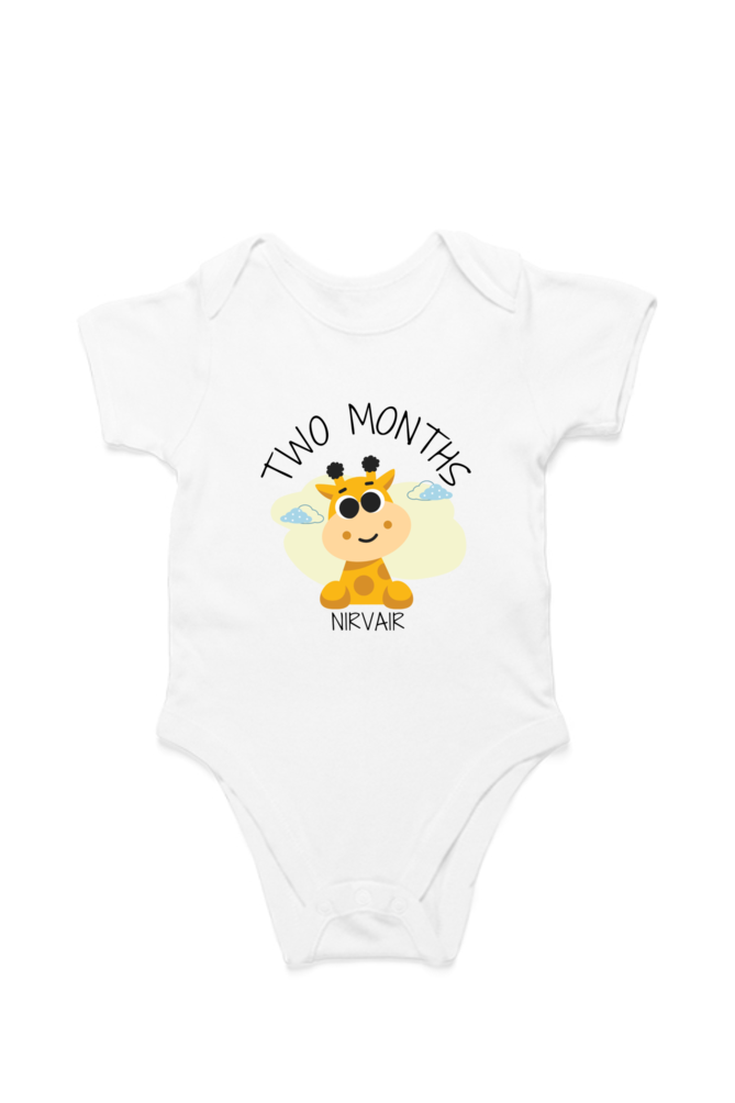 Two Month Milestone Baby Romper – Custom from Glamlittles