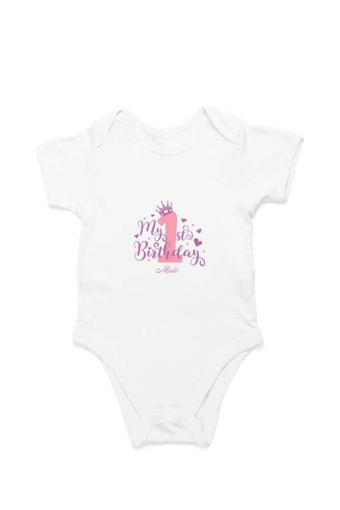 My First Birthday Romper for Baby Girl – Custom from Glamlittles