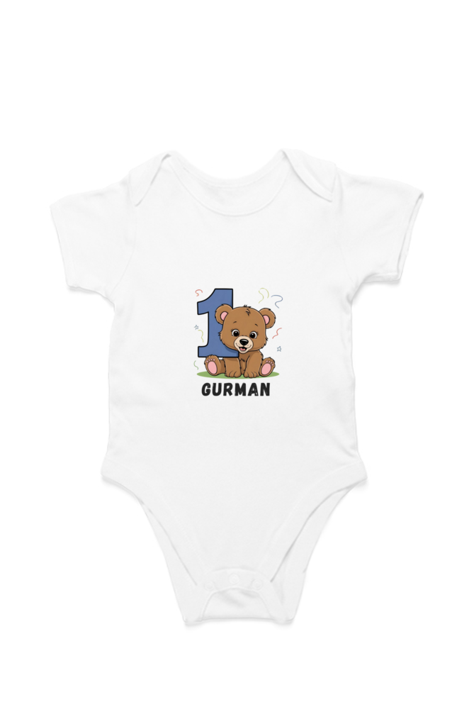 One Month Milestone Baby Romper – Custom from Glamlittles