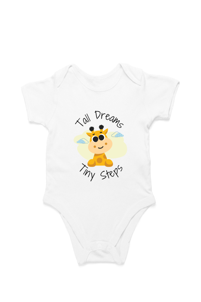 Tiny Steps Tall Dreams - Romper 0-6M and 6-12M – Custom from Glamlittles