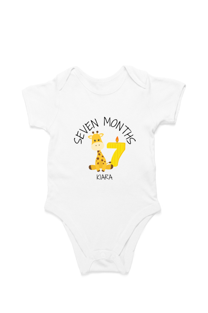 Seven Month Milestone Baby Romper – Custom from Glamlittles