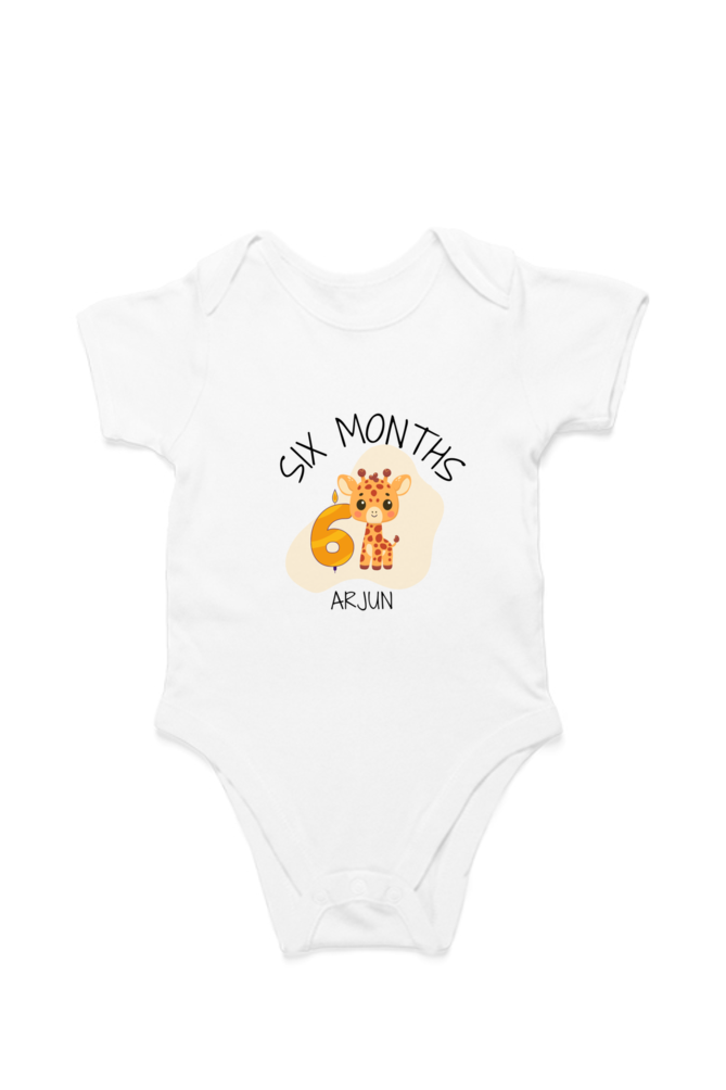 Six Month Milestone Baby Romper – Custom from Glamlittles