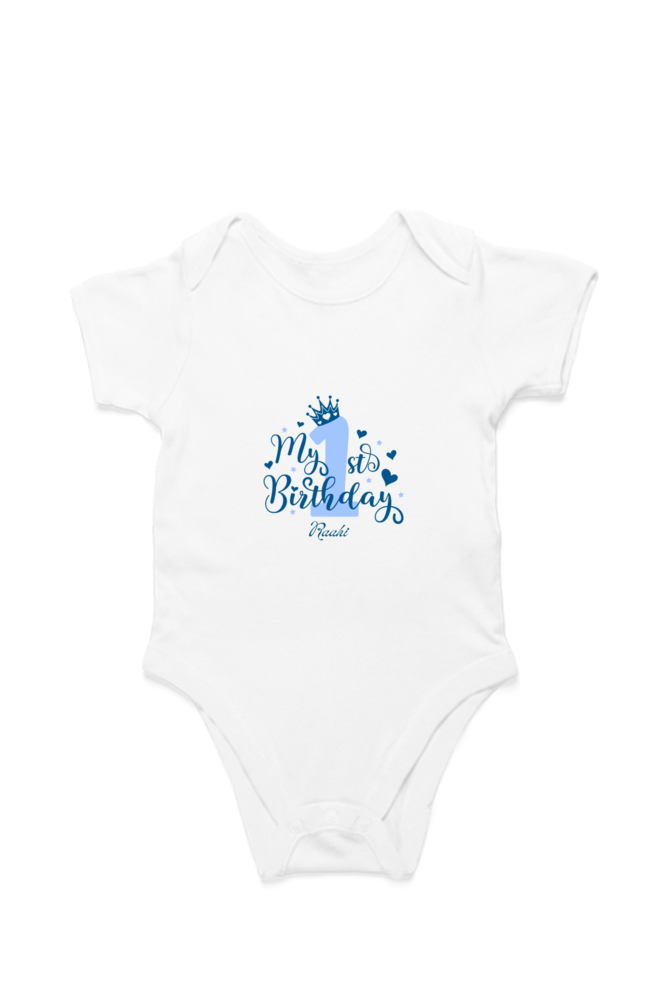 First Birthday Romper for Baby Boy – Custom from Glamlittles