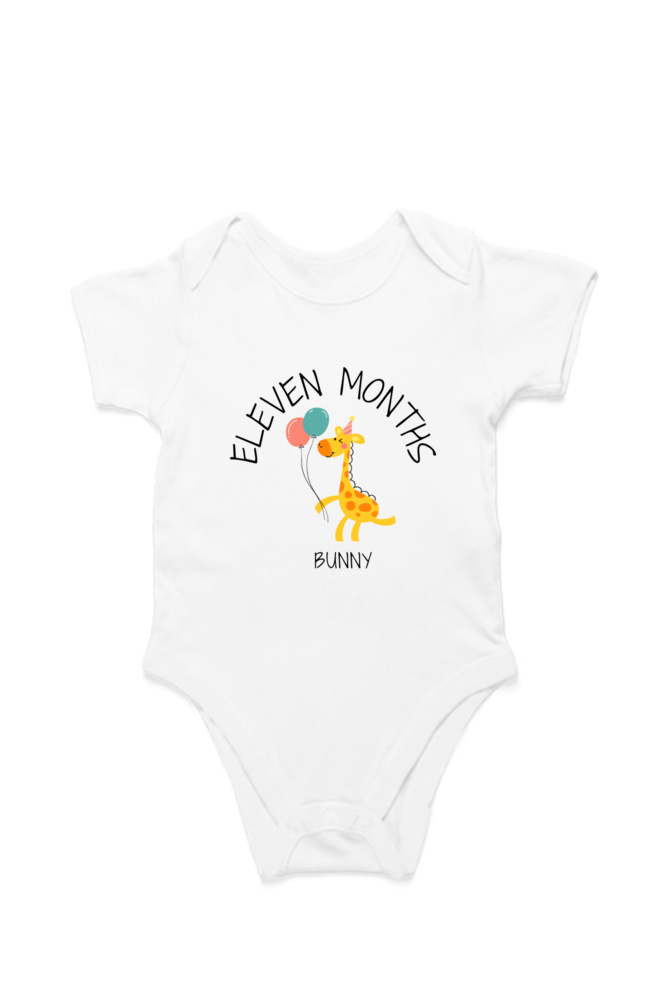 Eleven Month Milestone Baby Romper – Custom from Glamlittles