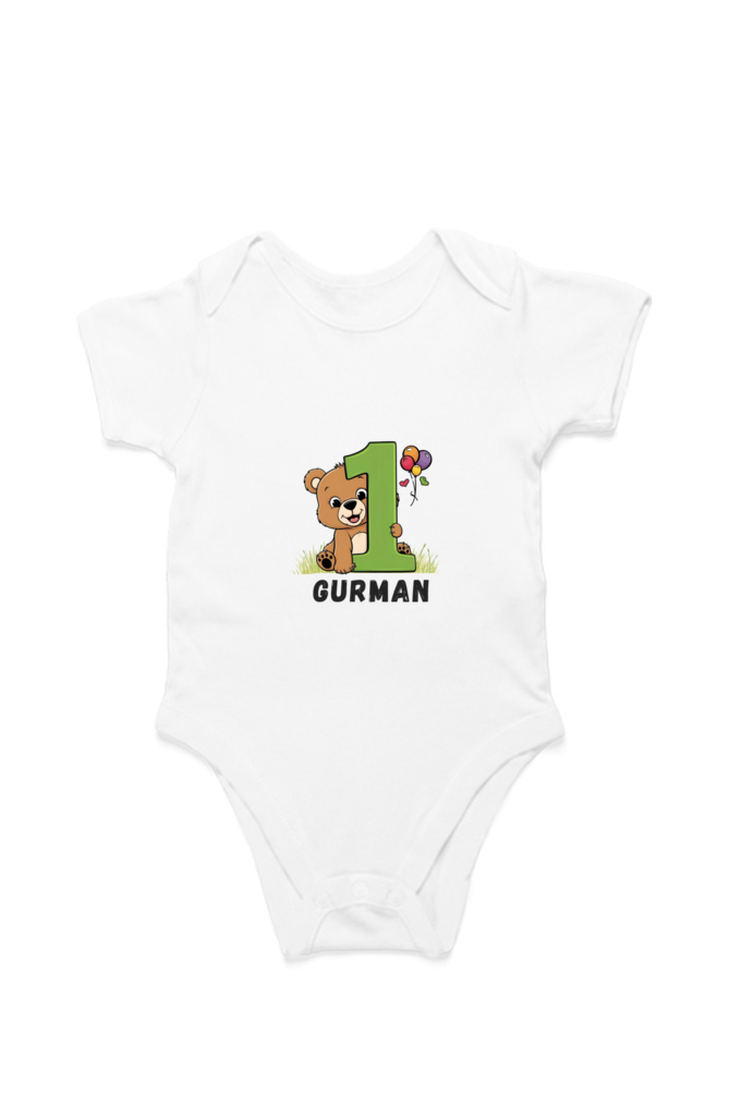 One Month Milestone Baby Romper – Custom from Glamlittles