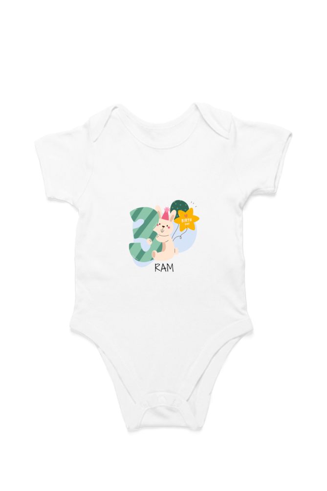 Three Month Milestone Baby Romper – Custom from Glamlittles