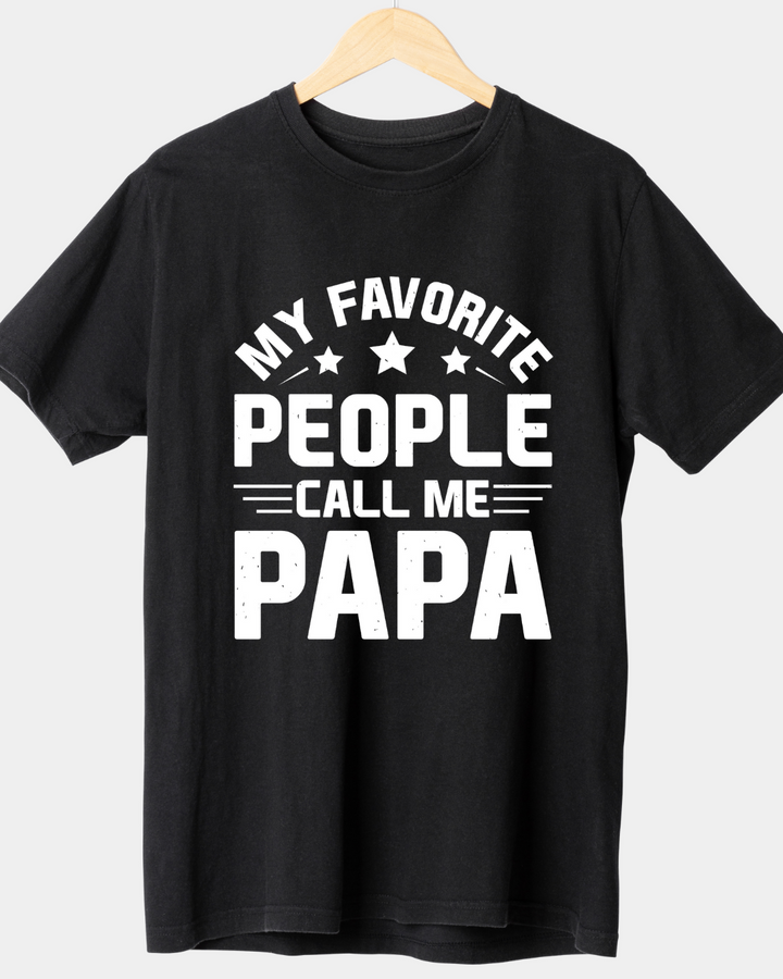 Favourite People Call Me Papa T-Shirt – Custom from Glamlittles
