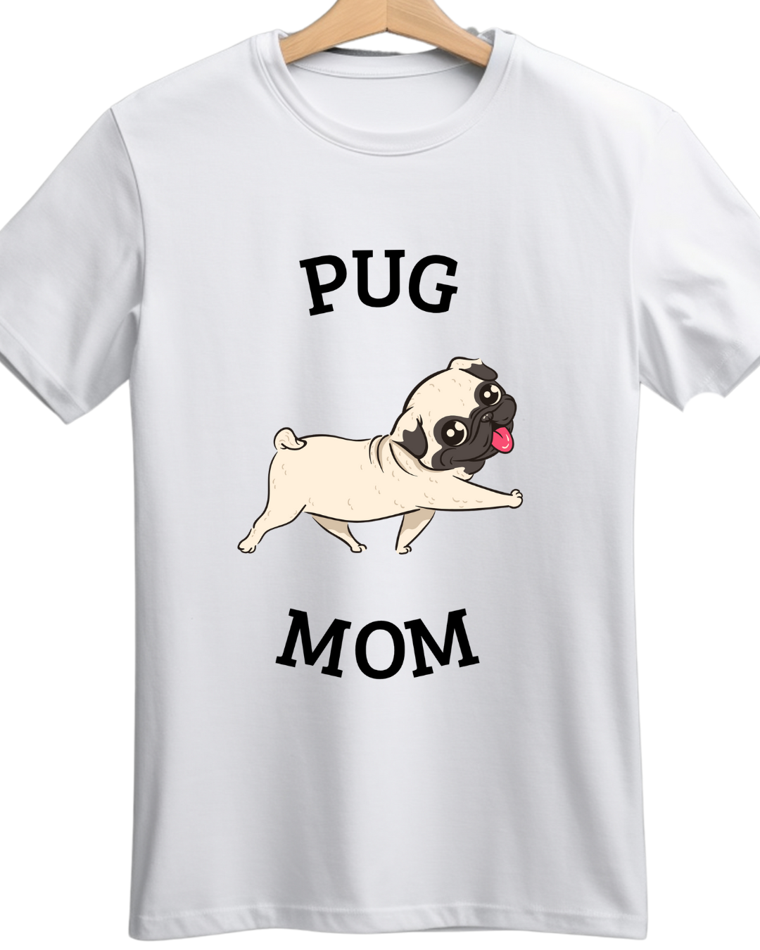 Pug Mom T-shirt – Custom from Glamlittles