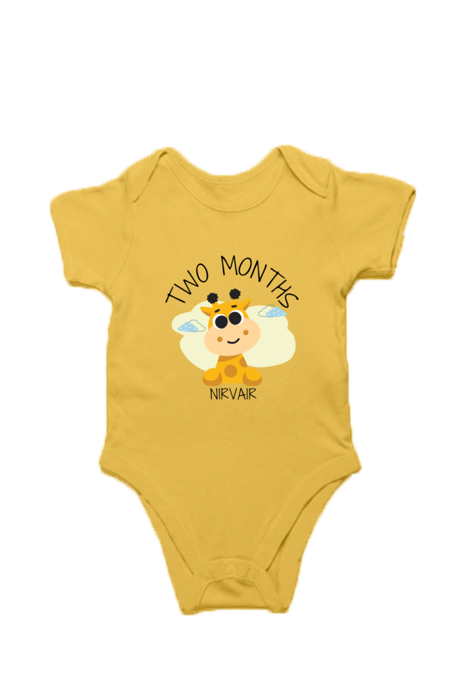 Two Month Milestone Baby Romper – Custom from Glamlittles
