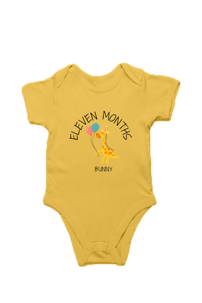 Eleven Month Milestone Baby Romper – Custom from Glamlittles