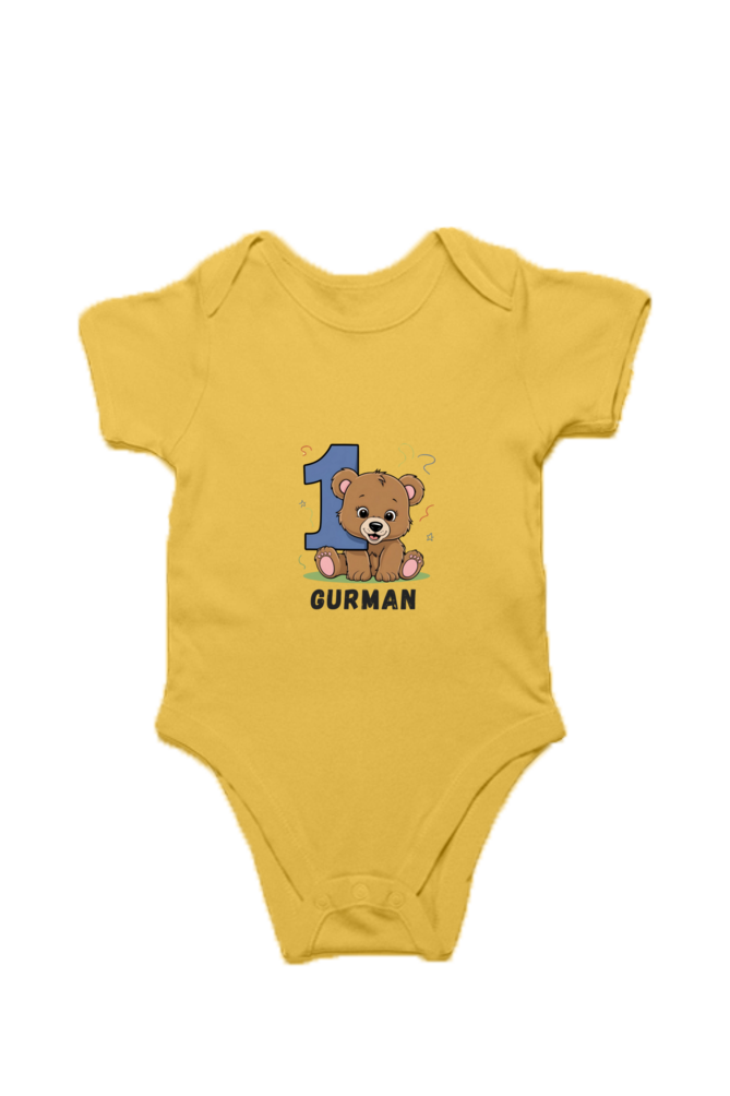 One Month Milestone Baby Romper – Custom from Glamlittles