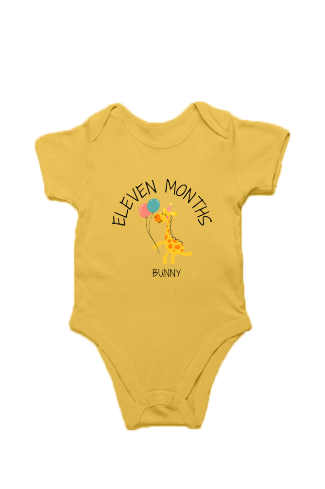 Eleven Month Milestone Baby Romper – Custom from Glamlittles