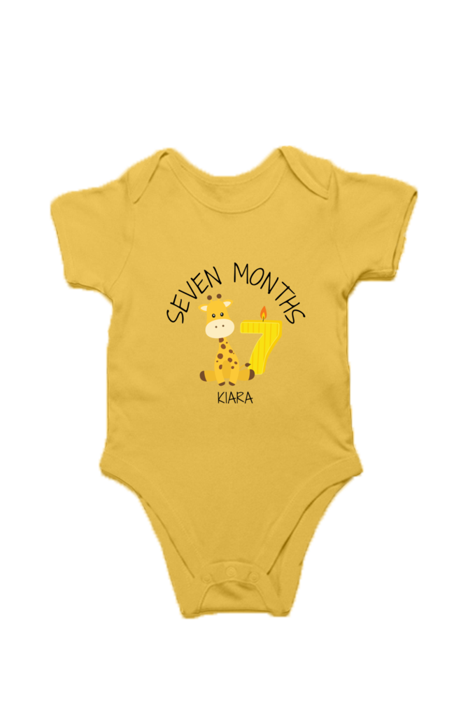 Seven Month Milestone Baby Romper – Custom from Glamlittles