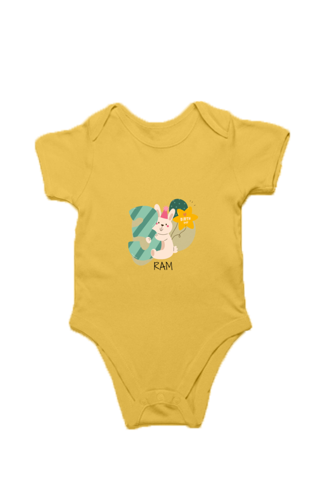 Three Month Milestone Baby Romper – Custom from Glamlittles