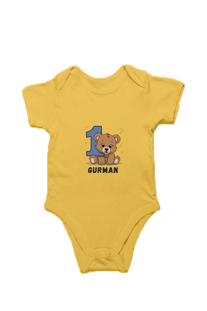 One Month Milestone Baby Romper – Custom from Glamlittles