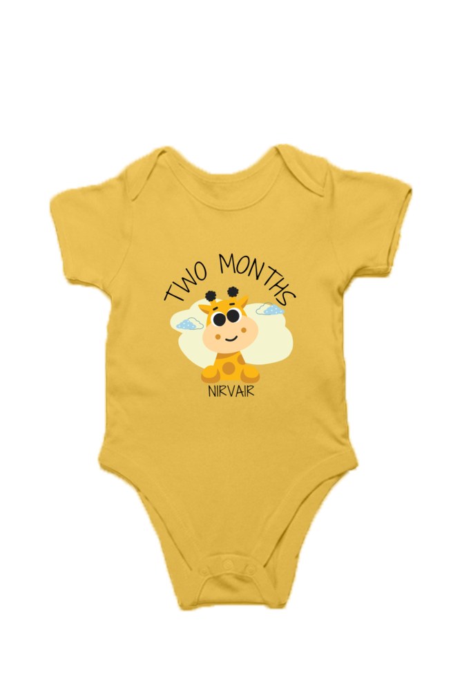 Two Month Milestone Baby Romper – Custom from Glamlittles