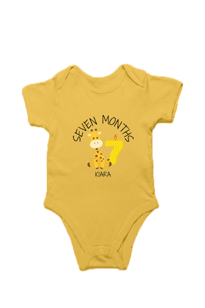 Seven Month Milestone Baby Romper – Custom from Glamlittles