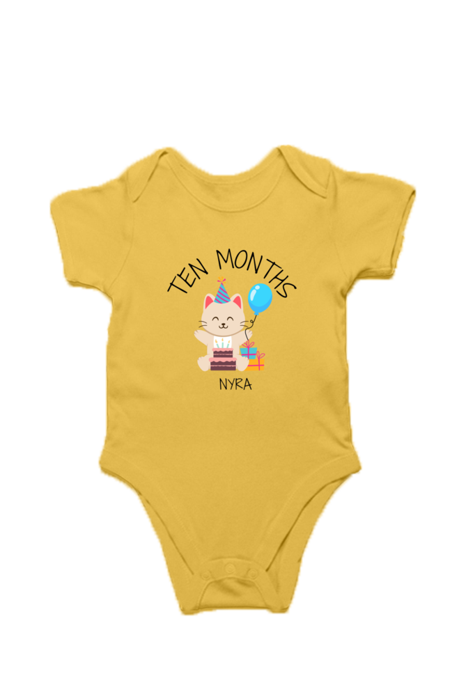 Ten Month Milestone Baby Romper – Custom from Glamlittles