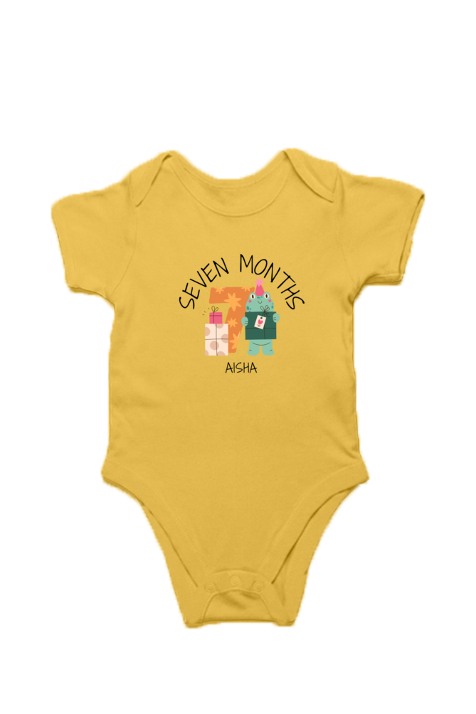 Seven Month Milestone Baby Romper – Custom from Glamlittles