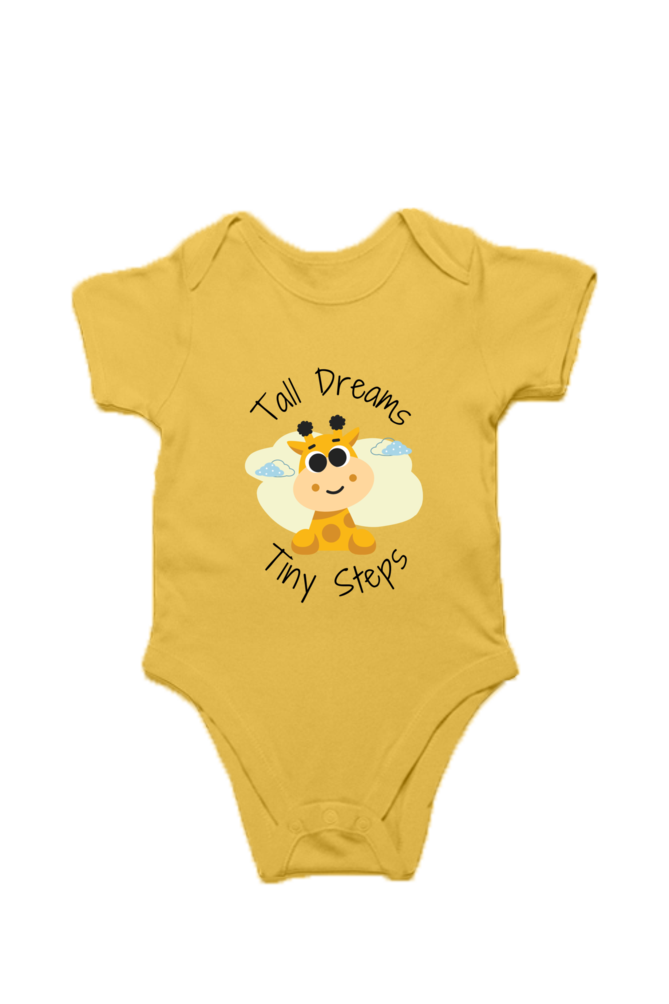 Tiny Steps Tall Dreams - Romper 0-6M and 6-12M – Custom from Glamlittles