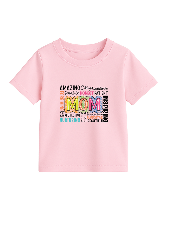 Colorful MOM Word Art T-Shirt – Custom from Glamlittles