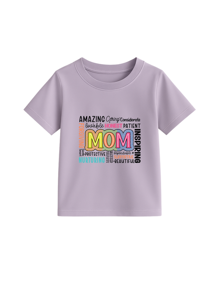 Colorful MOM Word Art T-Shirt – Custom from Glamlittles