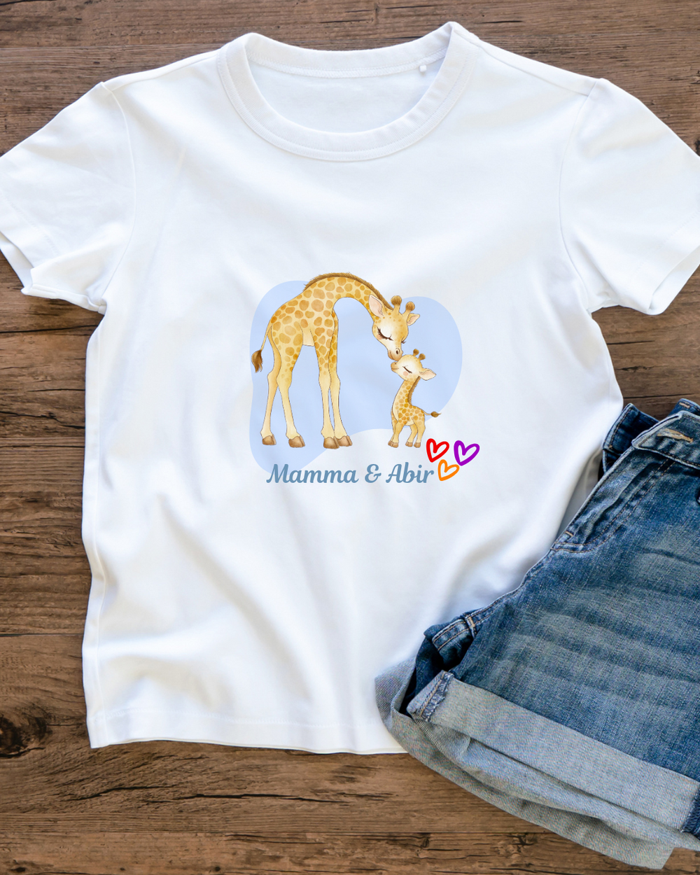 Custom Mom & Baby Giraffe Matching T-Shirts – Custom from Glamlittles