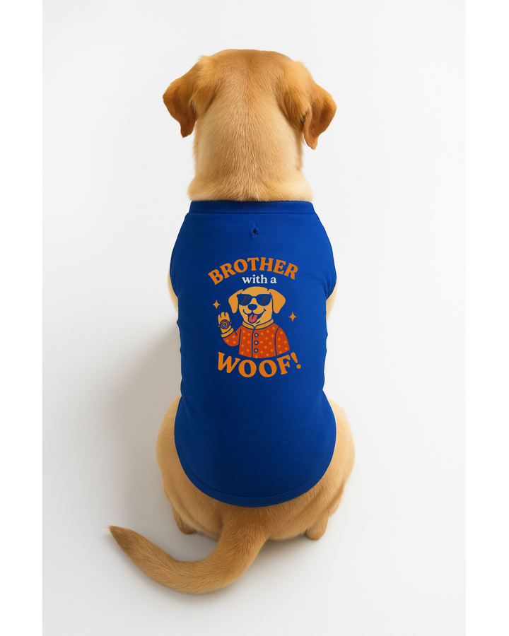 Rakhi Dog T-Shirt – Brother with a Woof Outfit for Pets