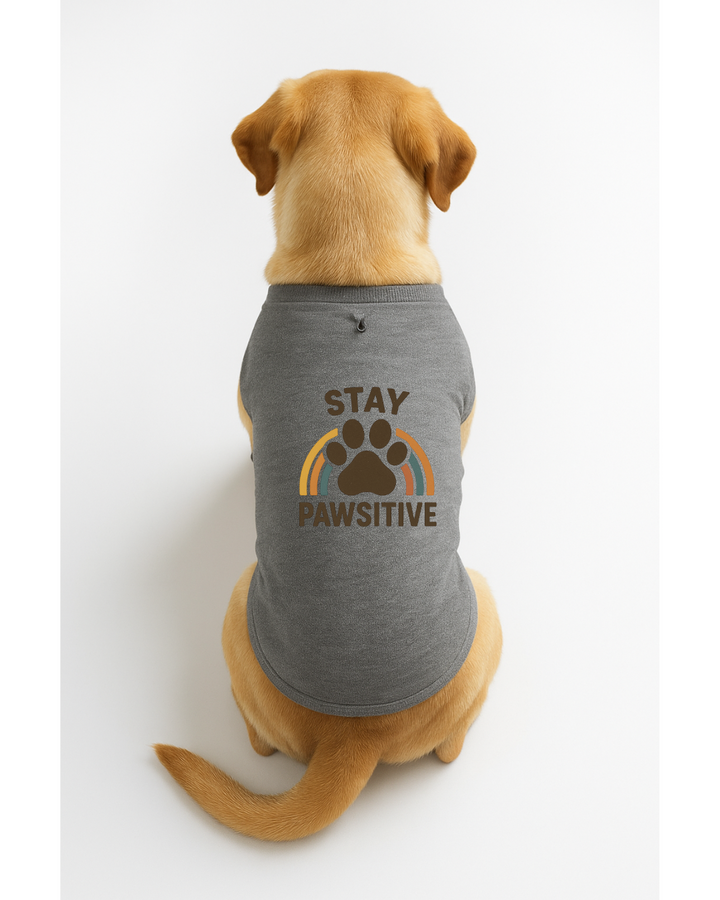 Stay Pawsitive β Motivational Dog T-Shirt πΎπ