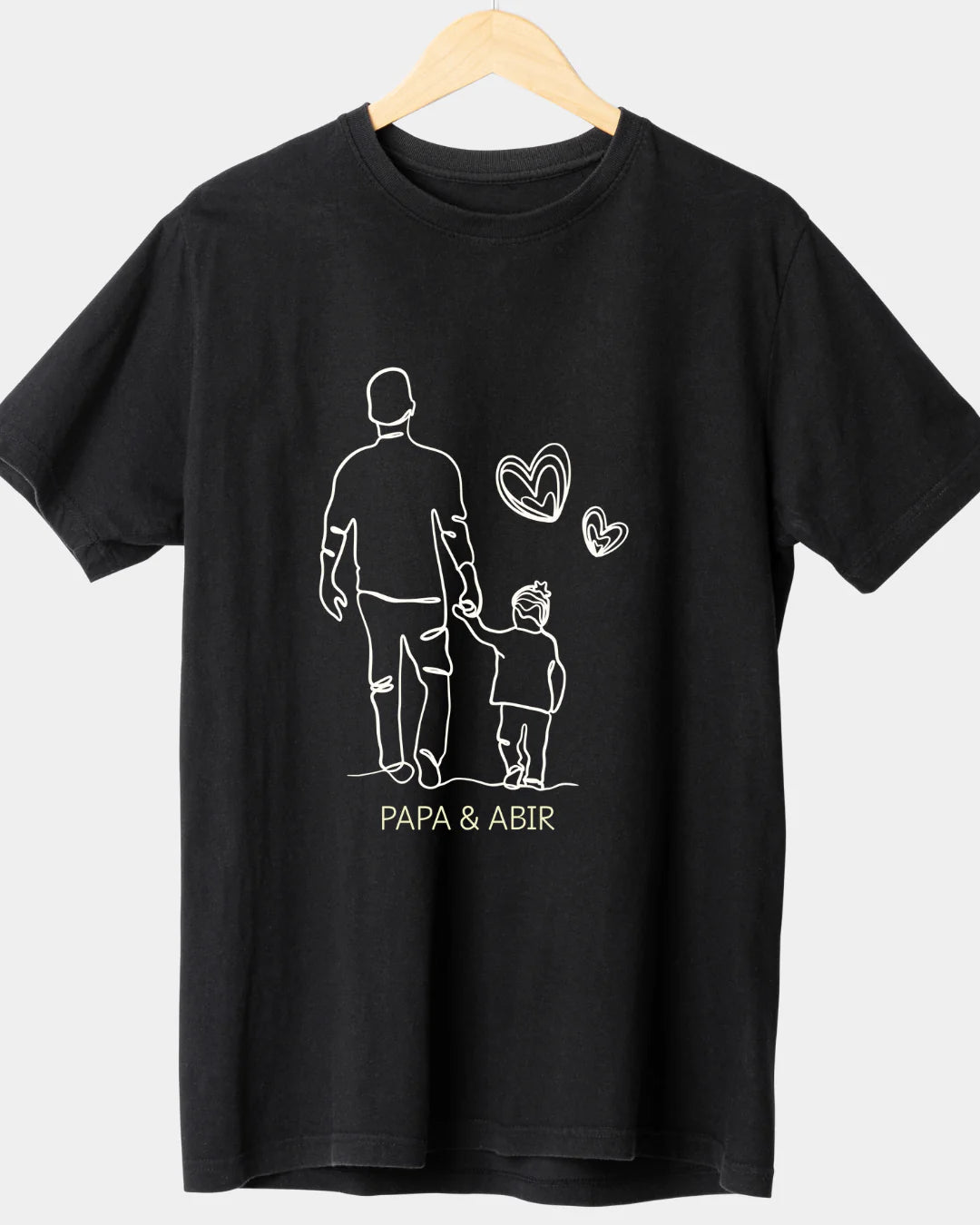 Daddy & Me Custom T-Shirt – Papa & Son Walking Silhouette – Custom from Glamlittles