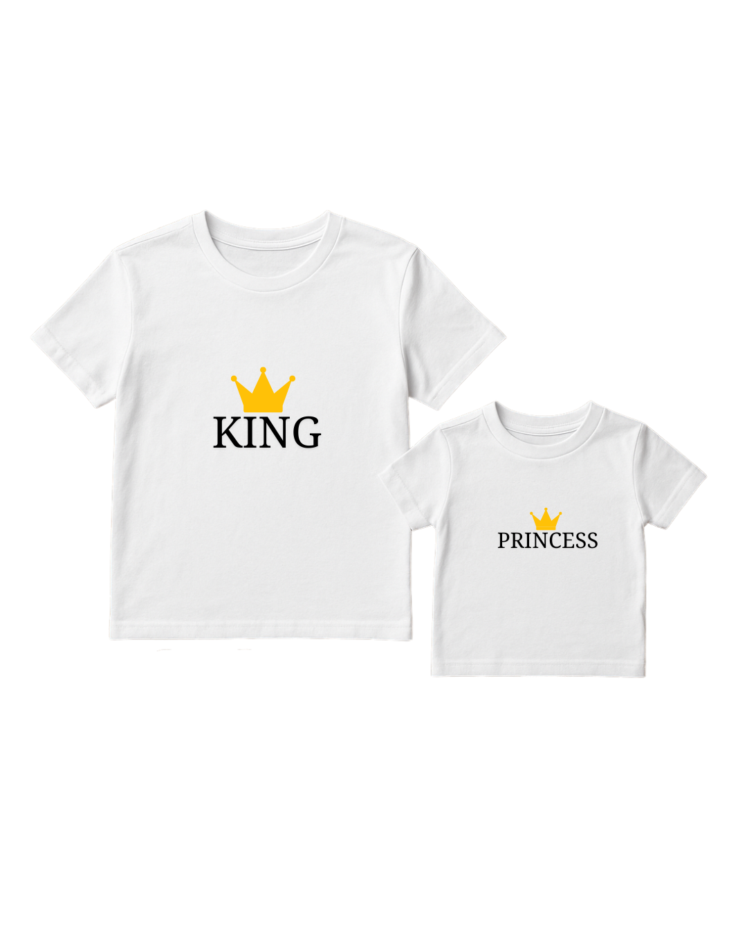 King & Princess Matching Tees – Dad & Daughter Set – Custom from Glamlittles