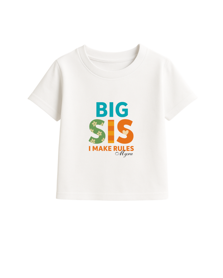 Big Sis & Lil Bro Rule Maker& Breaker Matching T-Shirt Set – Personalized Sibling Tees