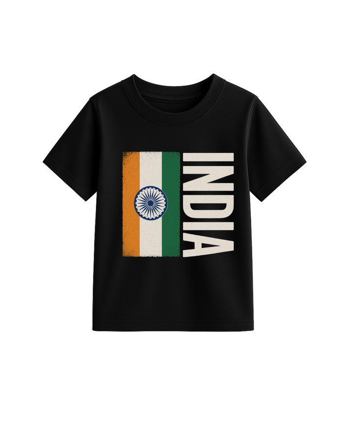 India Flag Kids T-Shirt โ Little Patriot Edition ๐ฎ๐ณ | Independence Day Special