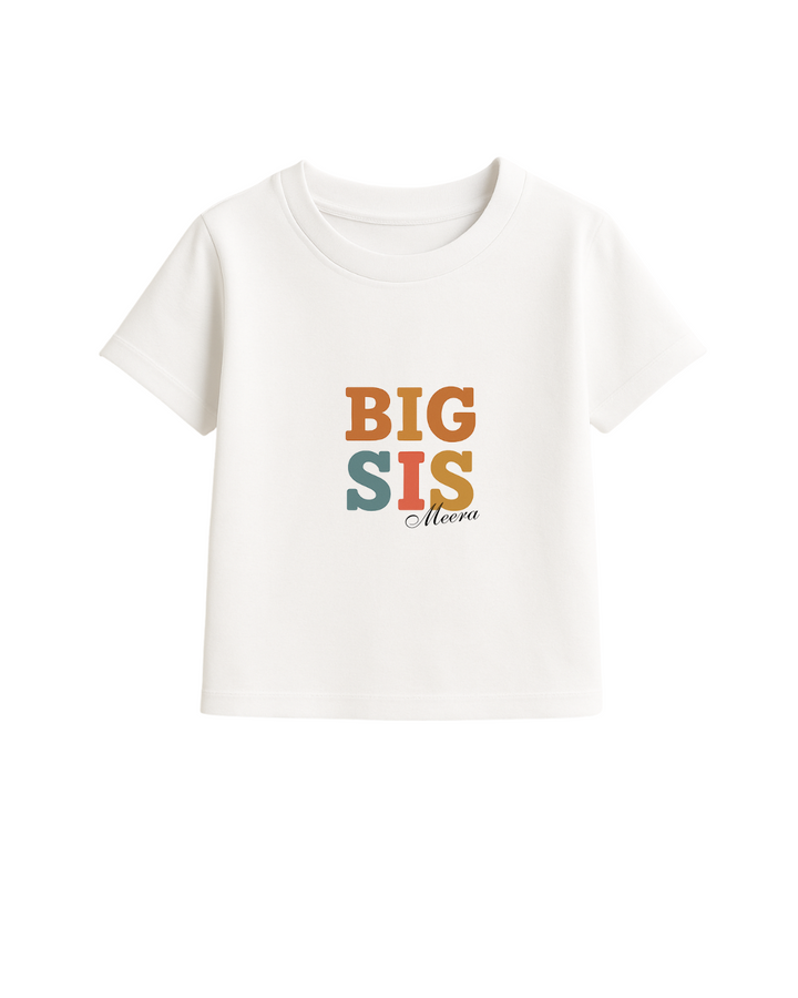 Custom Big Sis & Lil Bro T-Shirt Set – Personalized Rakhi Gift for Kids