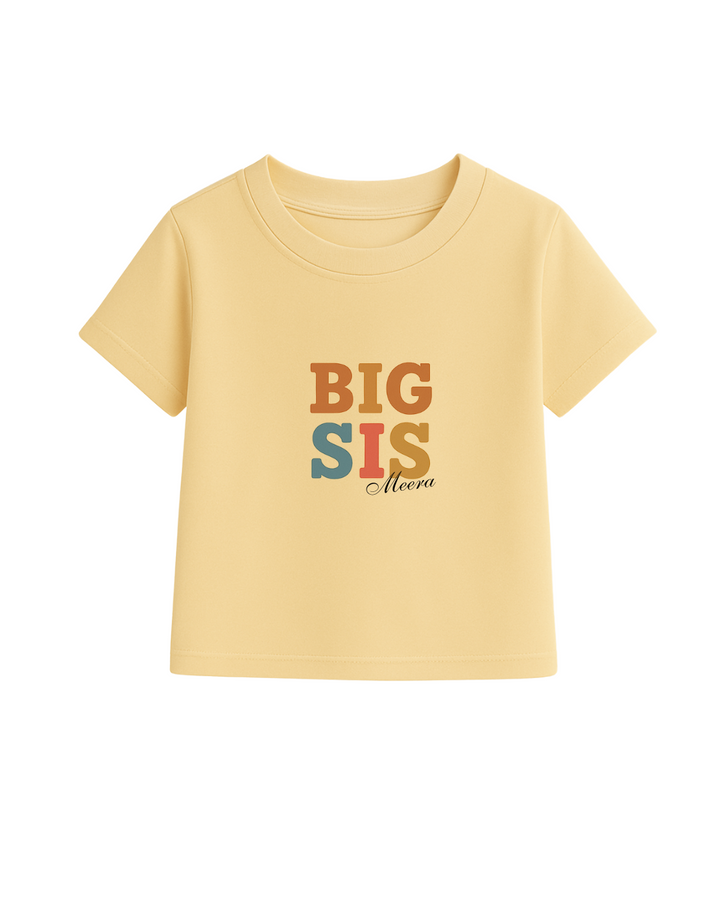 Custom Big Sis & Lil Bro T-Shirt Set – Personalized Rakhi Gift for Kids