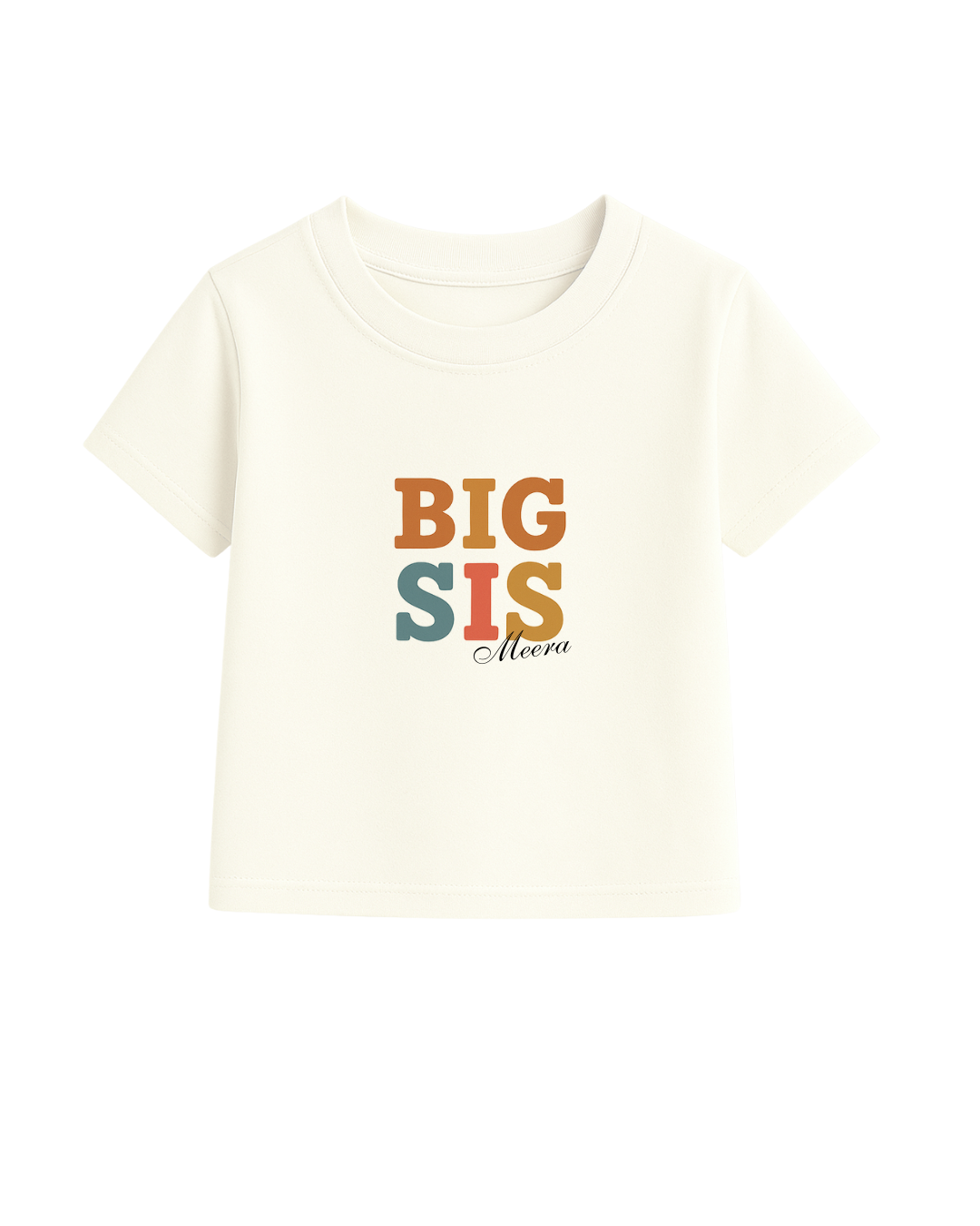 Custom Big Sis & Lil Bro T-Shirt Set – Personalized Rakhi Gift for Kids