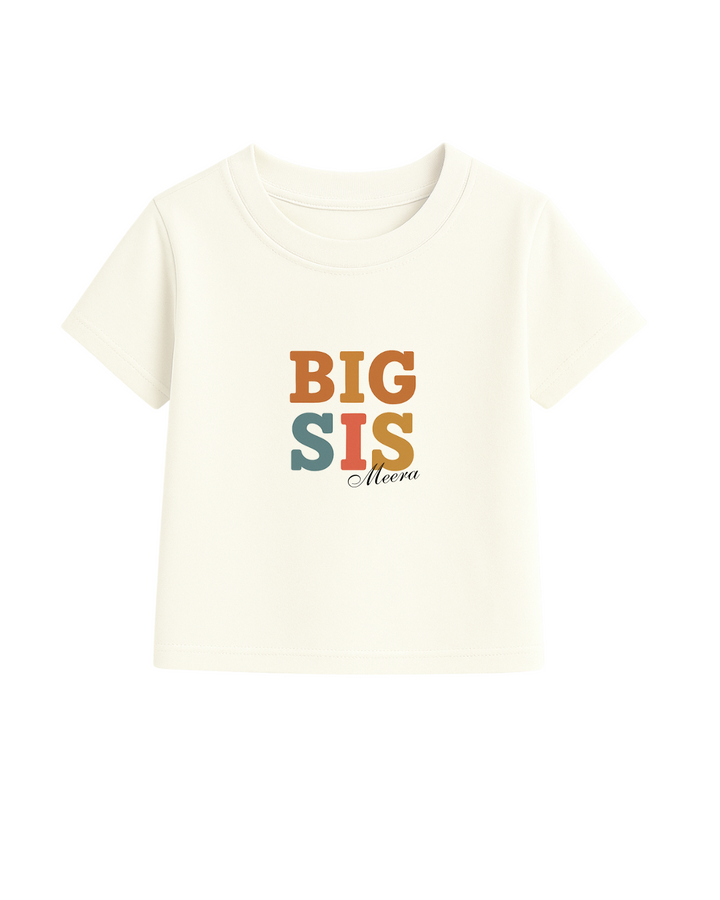 Custom Big Sis & Lil Bro T-Shirt Set – Personalized Rakhi Gift for Kids