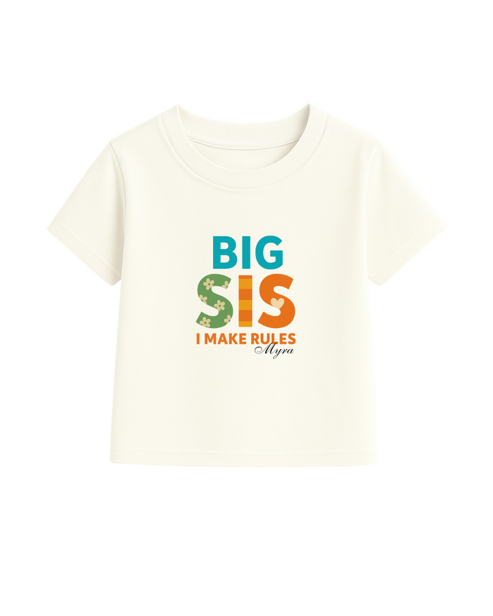 Big Sis & Lil Bro Rule Maker& Breaker Matching T-Shirt Set – Personalized Sibling Tees