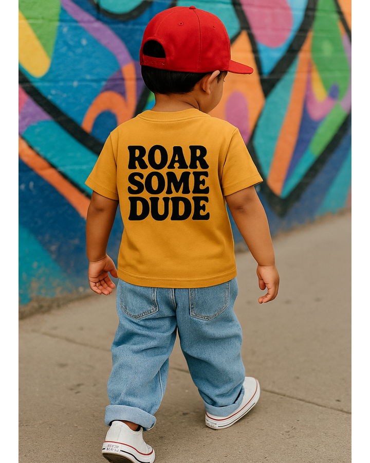 Roar-some Dude – Kids Dino T-Shirt