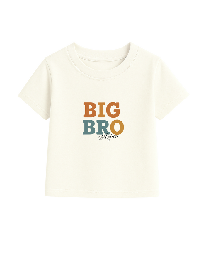 Custom Big Bro & Lil Sis T-Shirt Set – Personalized Rakhi Gift for Kids