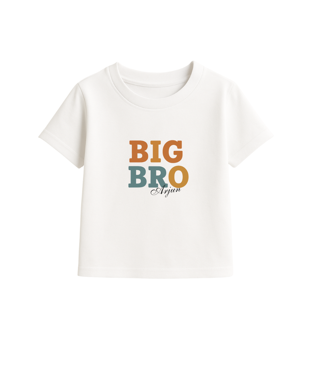 Custom Big Bro & Lil Sis T-Shirt Set – Personalized Rakhi Gift for Kids