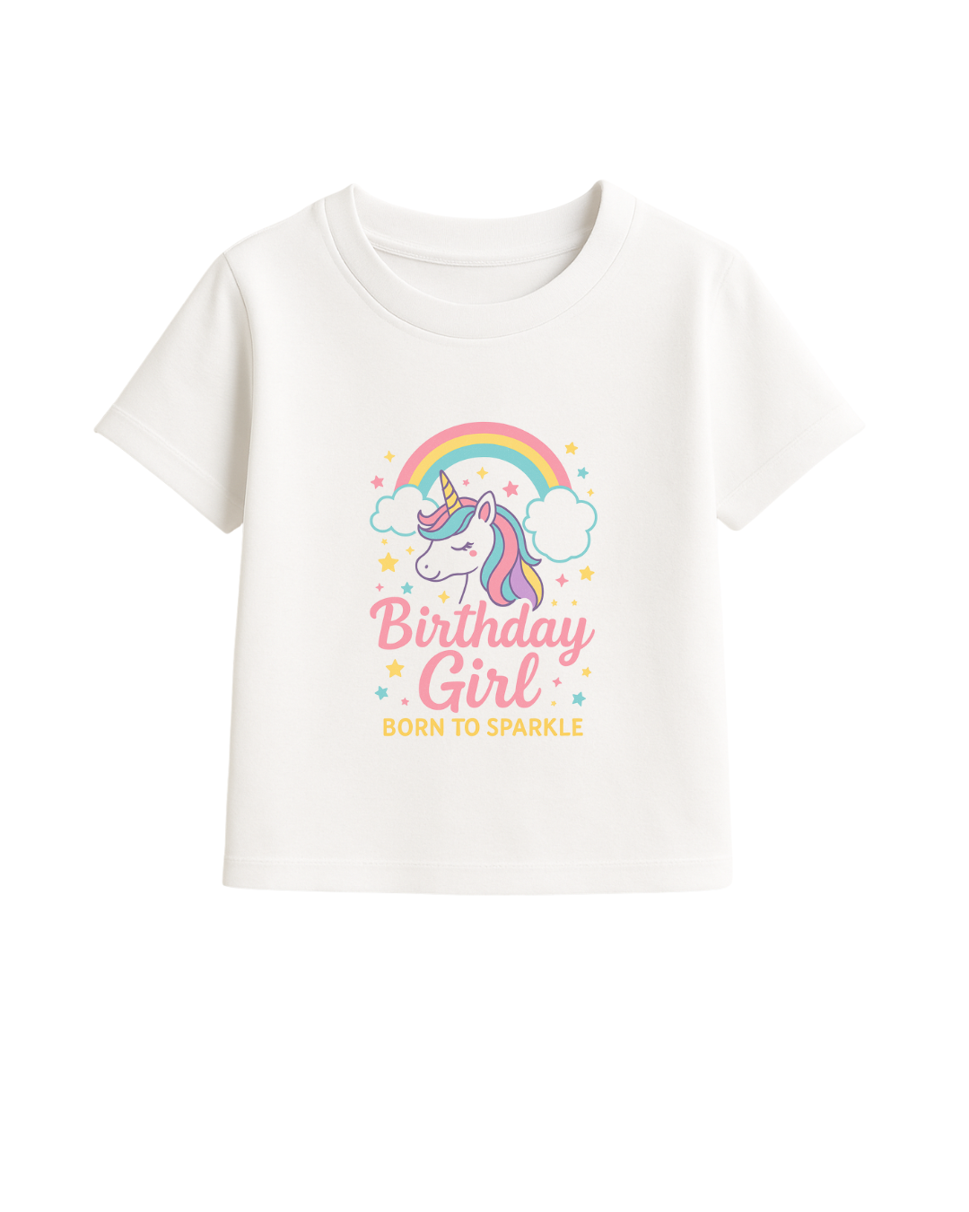 Birthday Girl Unicorn T-Shirt | Matching Birthday Crew Tees for Kids