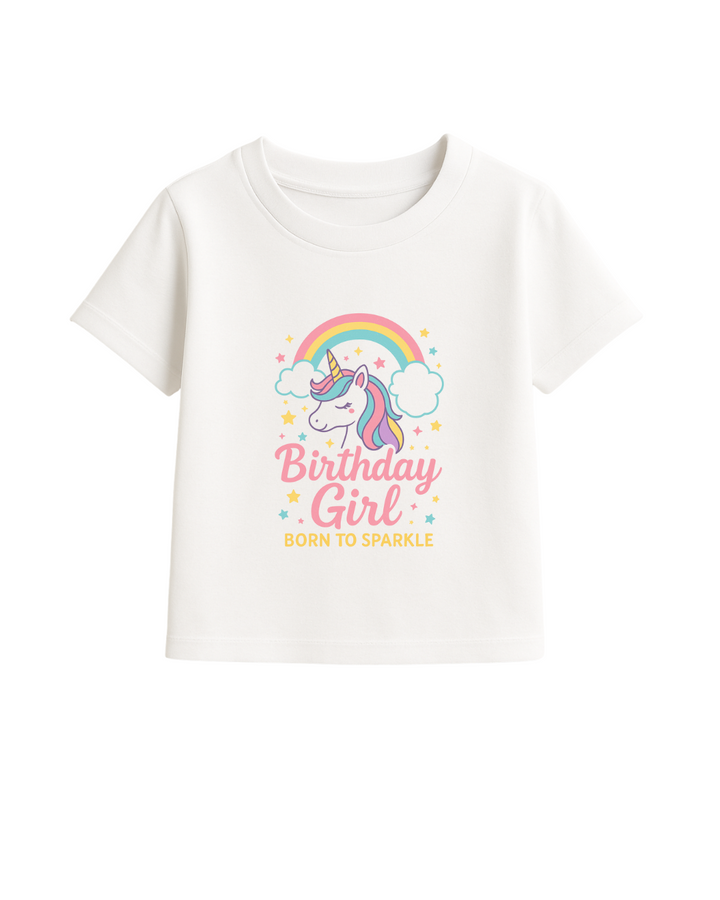 Birthday Girl Unicorn T-Shirt | Matching Birthday Crew Tees for Kids