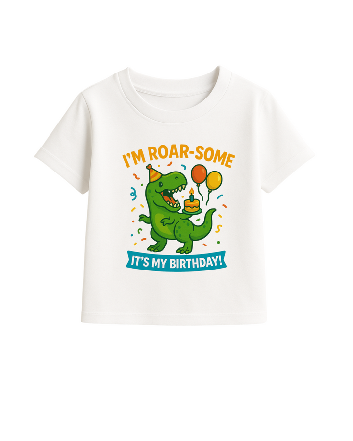 Roar-Some Kids Birthday T-Shirt – Birthday Tee Included