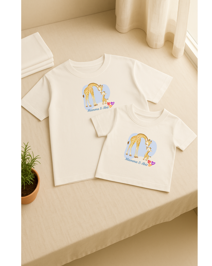 Custom Mom & Baby Giraffe Matching T-Shirts – Custom from Glamlittles