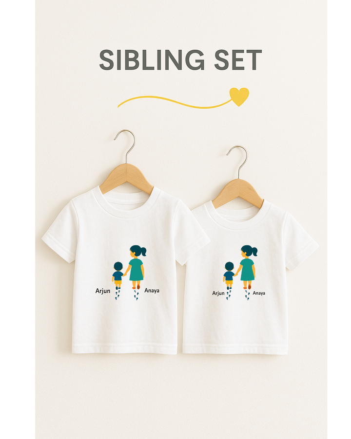 Personalized Big Sister & Little Brother T-shirt Set – Rakhi Special